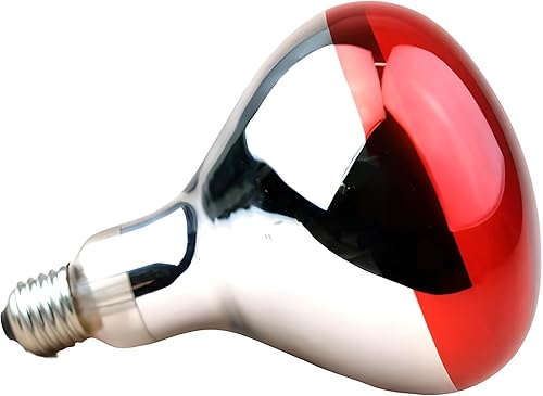 Fengrun Luz de calefacción infrarroja de 150 W, luz bombilla roja dura a prueba de explosiones lámpara de vidrio para pollo, cerdo, granja,