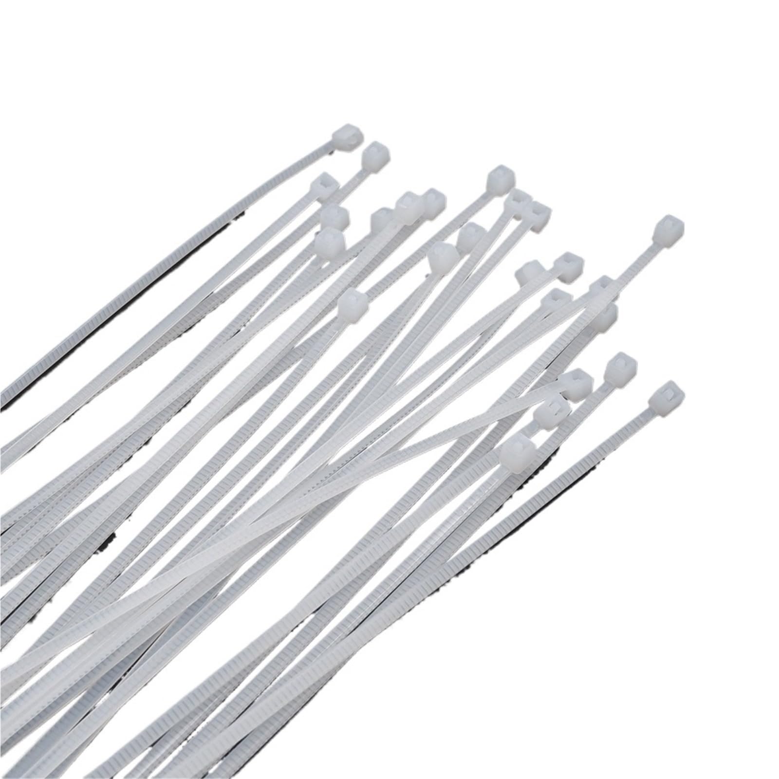 cinturón de plástico, Paquete de 300 bridas de nailon autoblocantes for cables, multicolor(White)