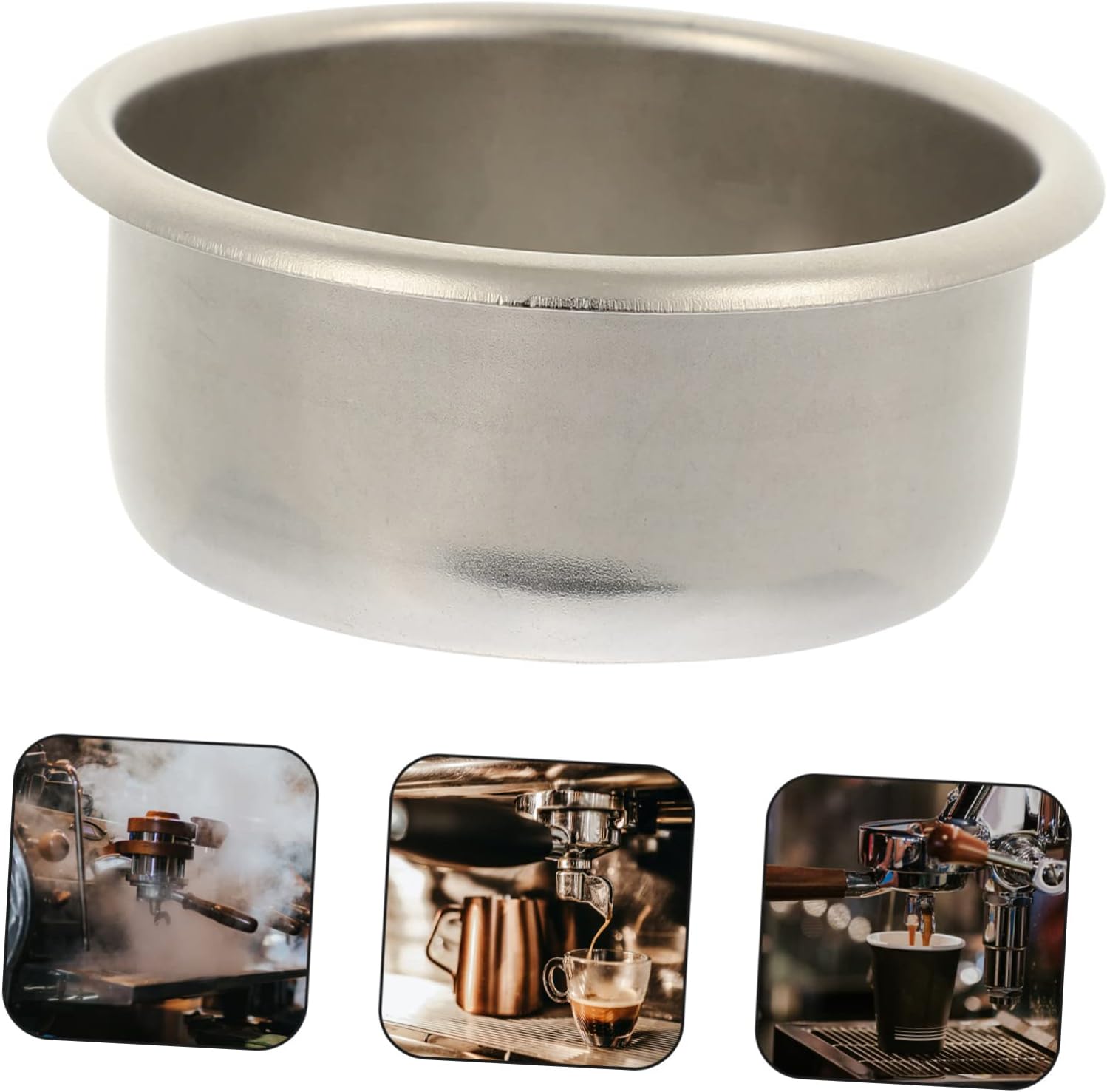 Housoutil 4pcs Espresso Filter Basket Stainless Steel Reusable Coffee Machine Strainer for Fine Compatible Espresso Makers Easy to Use Performance