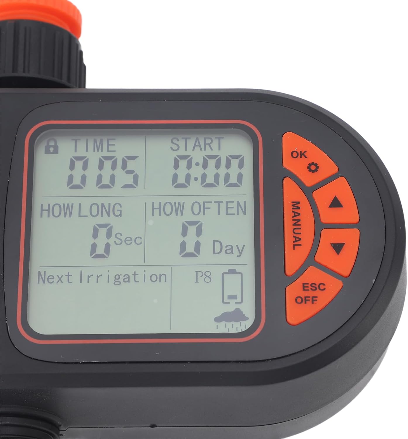 Sprinkler Timer, Water Timer LCD Display Programmable Watering Irrigation Timer with Rain Sensor Water Timer for Garden Hose Faucet Timer Hose Timer for Lawn Watering System