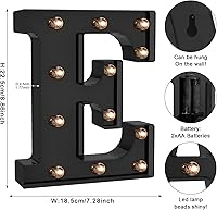 Vista 236 de Foaky LED Letter Lights Sign Marquee Light Up Letters Sign for Night Light Wedding/Birthday Party Battery Powered Christmas Lamp Home Bar