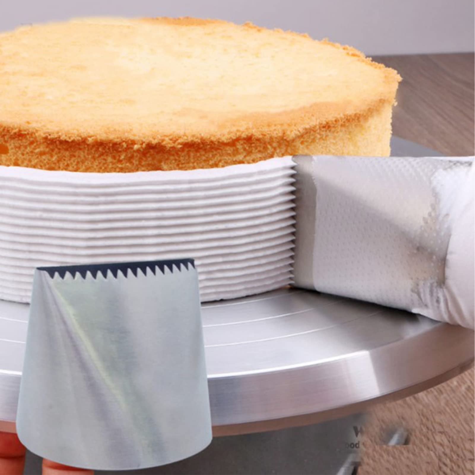 Large Piping Tips for Cake Decorating, 200# Stainless Steel Icing Piping Nozzle Cake Decorating Tip Baking Supplies Cake Icing Tools for DIY Cupcake Cookie Bread Fondant