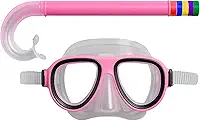 Kit Snorkel e Máscara de Mergulho Infantil, Tira em Borracha Termoplástica, para Crianças a Partir de 3 Anos.