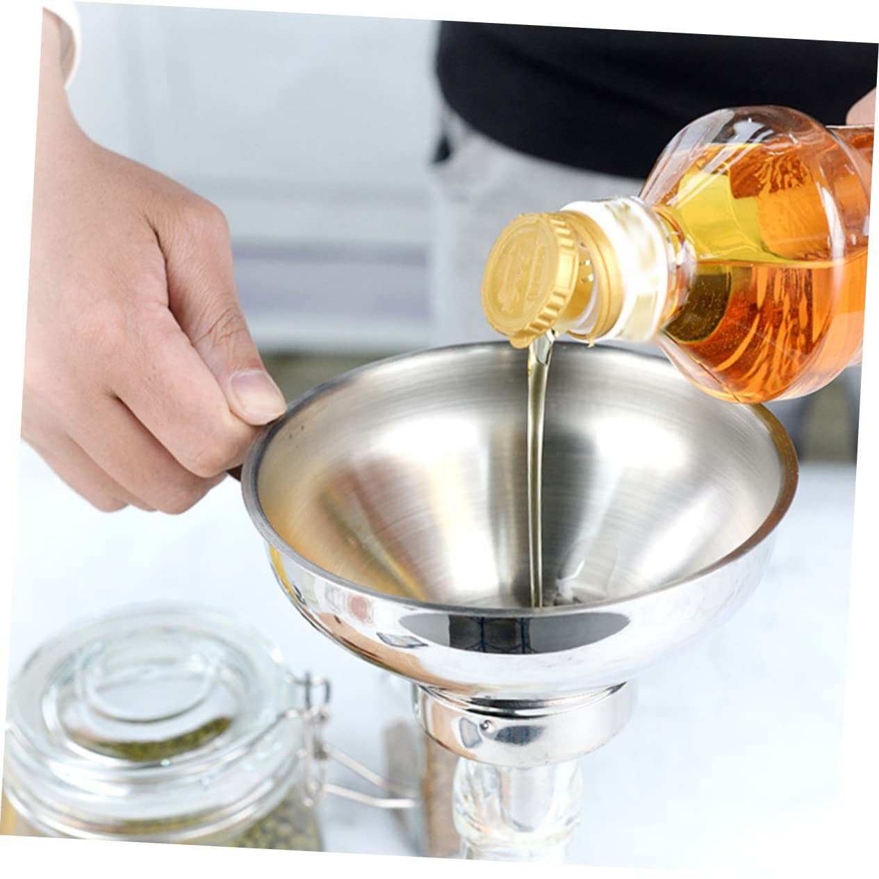 Embudos De Acero Inoxidable Para Cocina - Pack De 2 Piezas, 9 Cm - Filtran Líquidos, Aceites, Licores