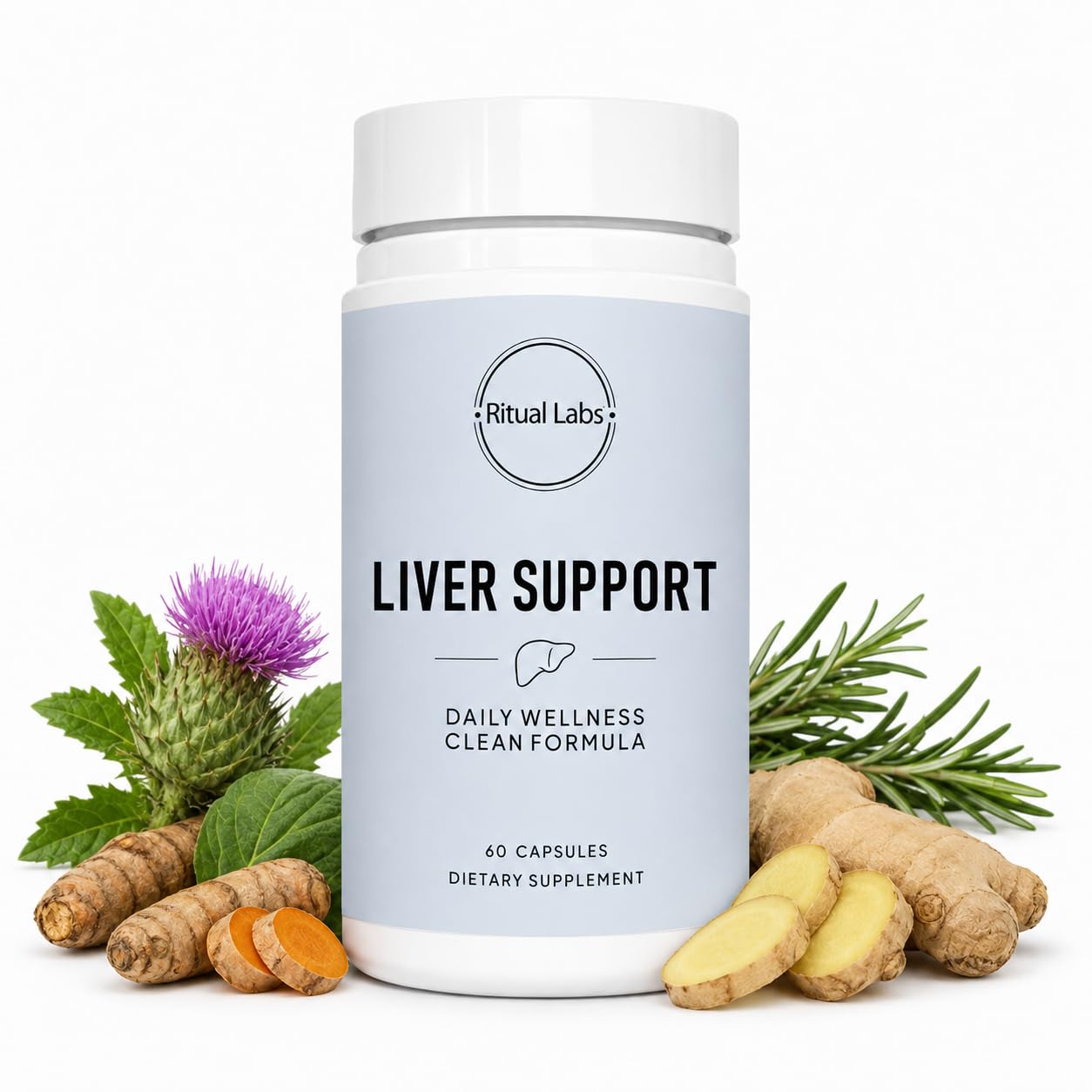 Happy Supplement with Liver, Milk Thistle Supplement, 60 Capsules 1pcs