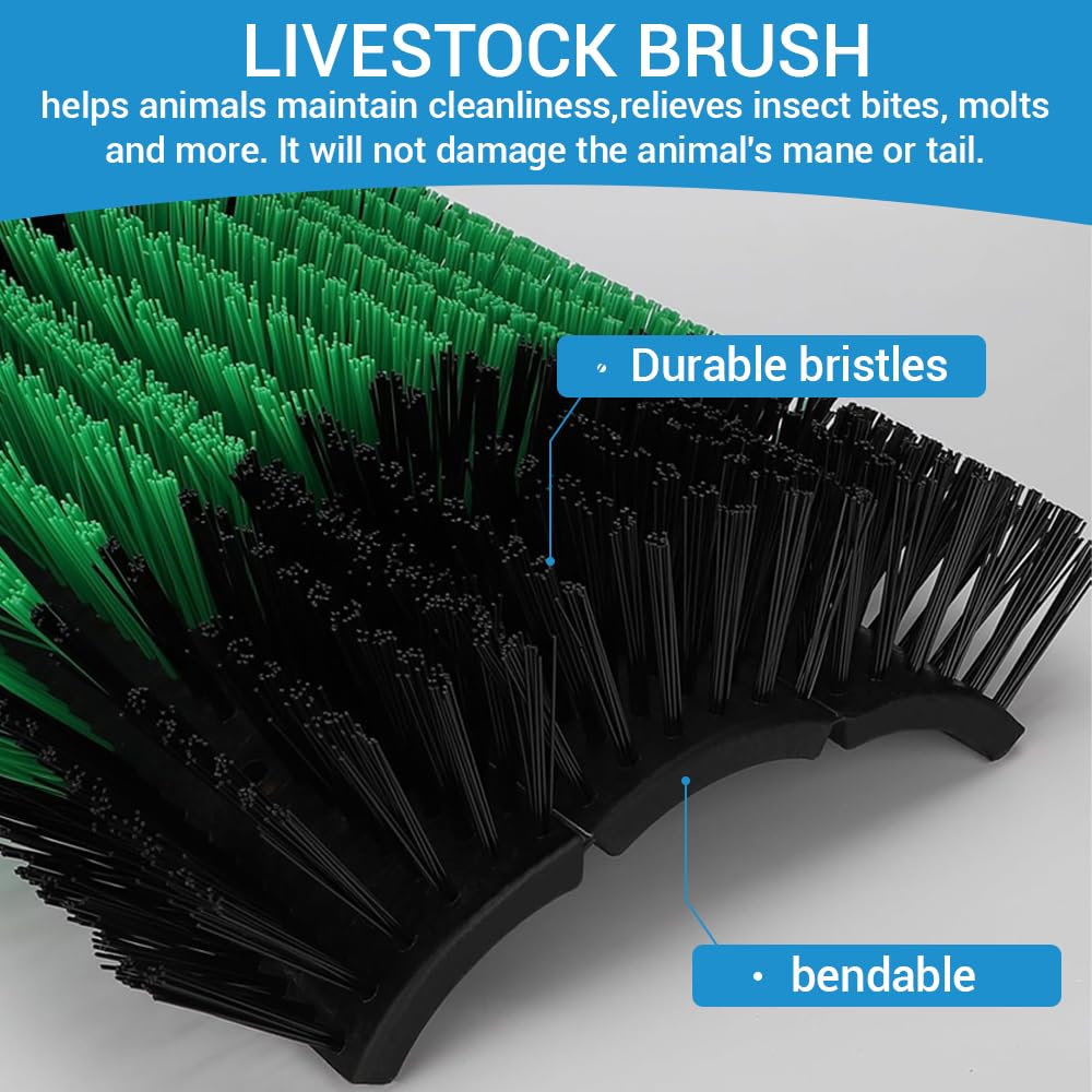 Scratch Brushes for Livestock, Brushes for Grooming, Scratching Brush for Goat, Horse, Cattle, and Cow - Livestock Supplies