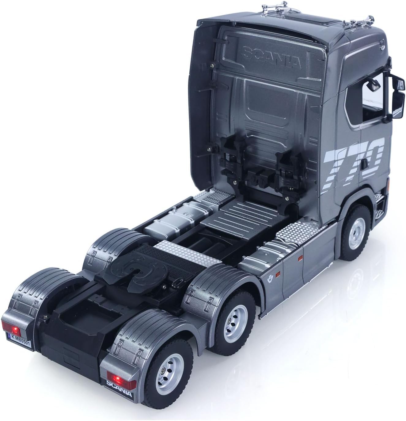 Camion RC 1/18 Huina 1501 Scania 770S V8 Grigio – 19 Canali 2.4 GHz con Luci e Suoni