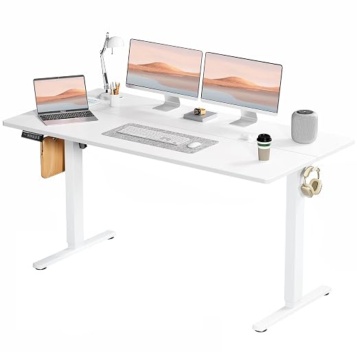 Sweetcrispy Electric Standing Desk for Large Multi-Monitor Setups