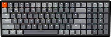Keychron K4 Bluetooth Wireless Mechanical Keyboard RGB LED Backlit, Hot-swappable Compact 100 Keys USB Wired Computer Gaming Keyboard Aluminum Frame for Mac Windows, Gateron Brown Switch