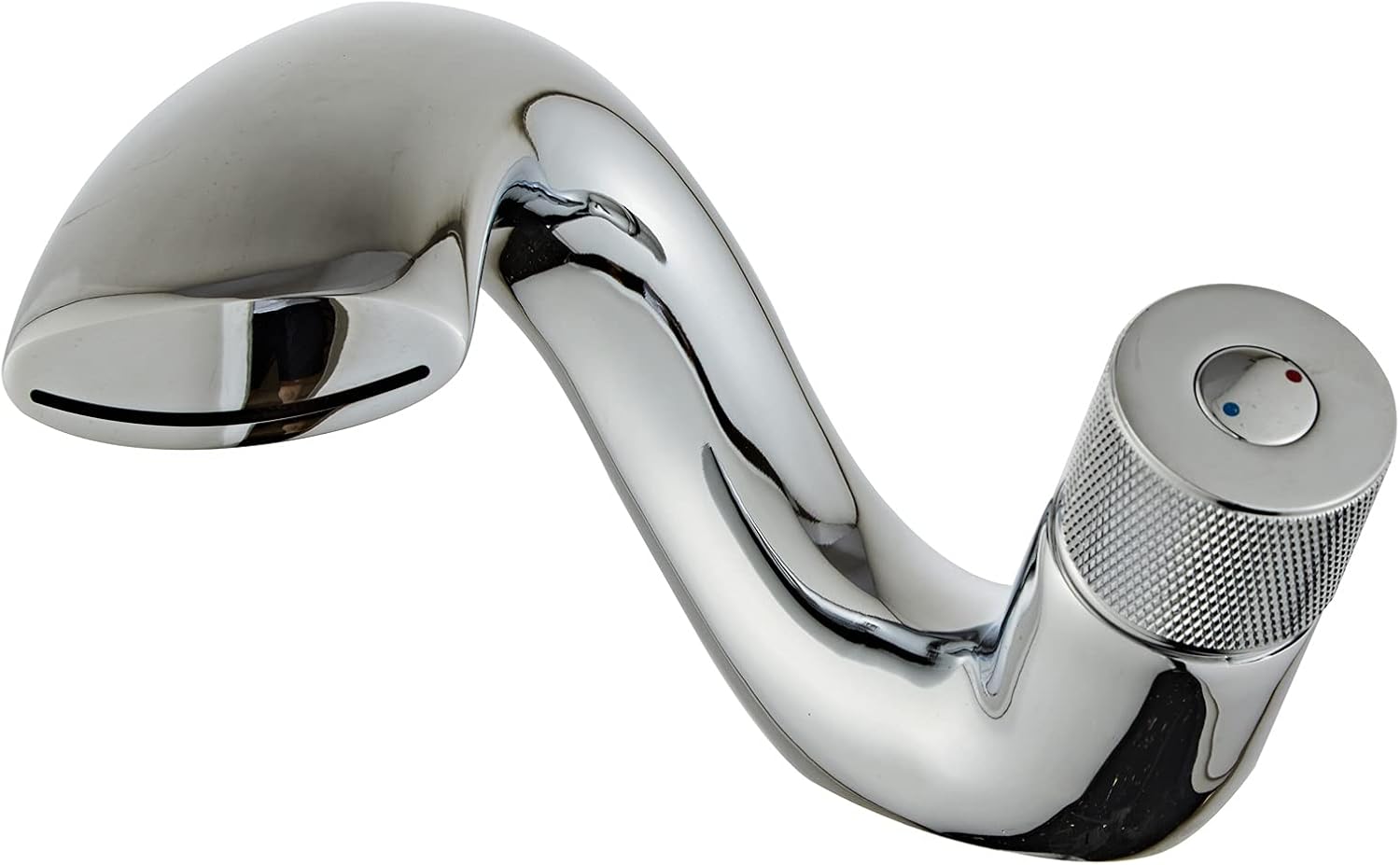 Wovier Waterfall Chrome Bathroom Sink Faucet with Supply Hose,Single