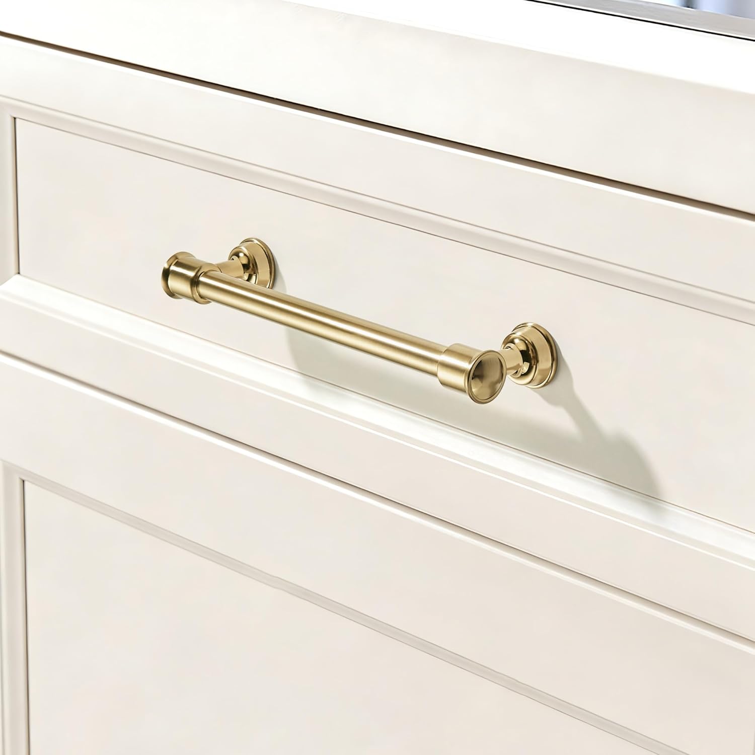 TUNNY 10 Pack Cabinet Handles-5"/128mm Screw Spacing Champagne Bronze Cabinet Pulls Drawer Pulls Cabinet Hardware Kitchen Cabinet Handles for Bathroom Dresser Pulls TU10187