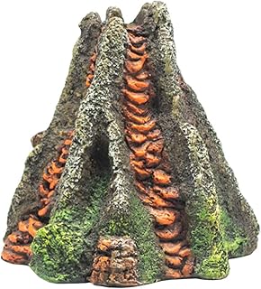 VILLCASE Aquarium Volcano Ornament Kit, Vivid Air Stone Bubbler Fish Tank Decoration Volcanic Stone for Aquarium Fish Tank Decorations Addition and Oxygenation
