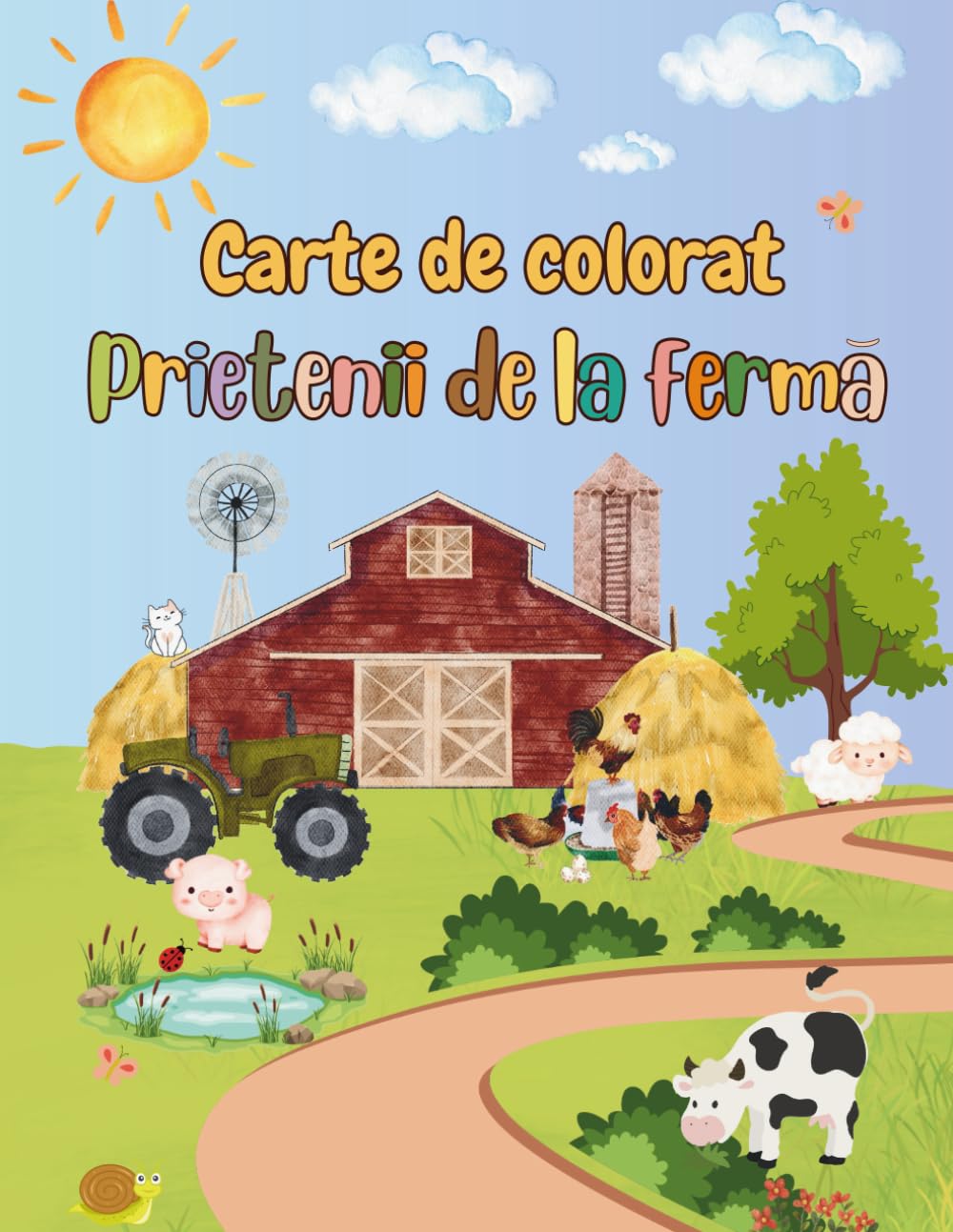 AriArt Kids – Carte de colorat : Prietenii de la fermă: Desene de colorat realizate cu drag din lumea fermei | Dezvoltă creativitatea, concentrarea și ... (AriArt Kids – Colecția de cărți de colorat)