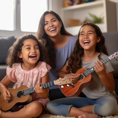 Miniatura 5 de Ranch Ukelele de concierto de caoba con parte superior sólida de 23 pulgadas, ukelele profesional de madera con 12 lecciones en línea gratis y bolsa