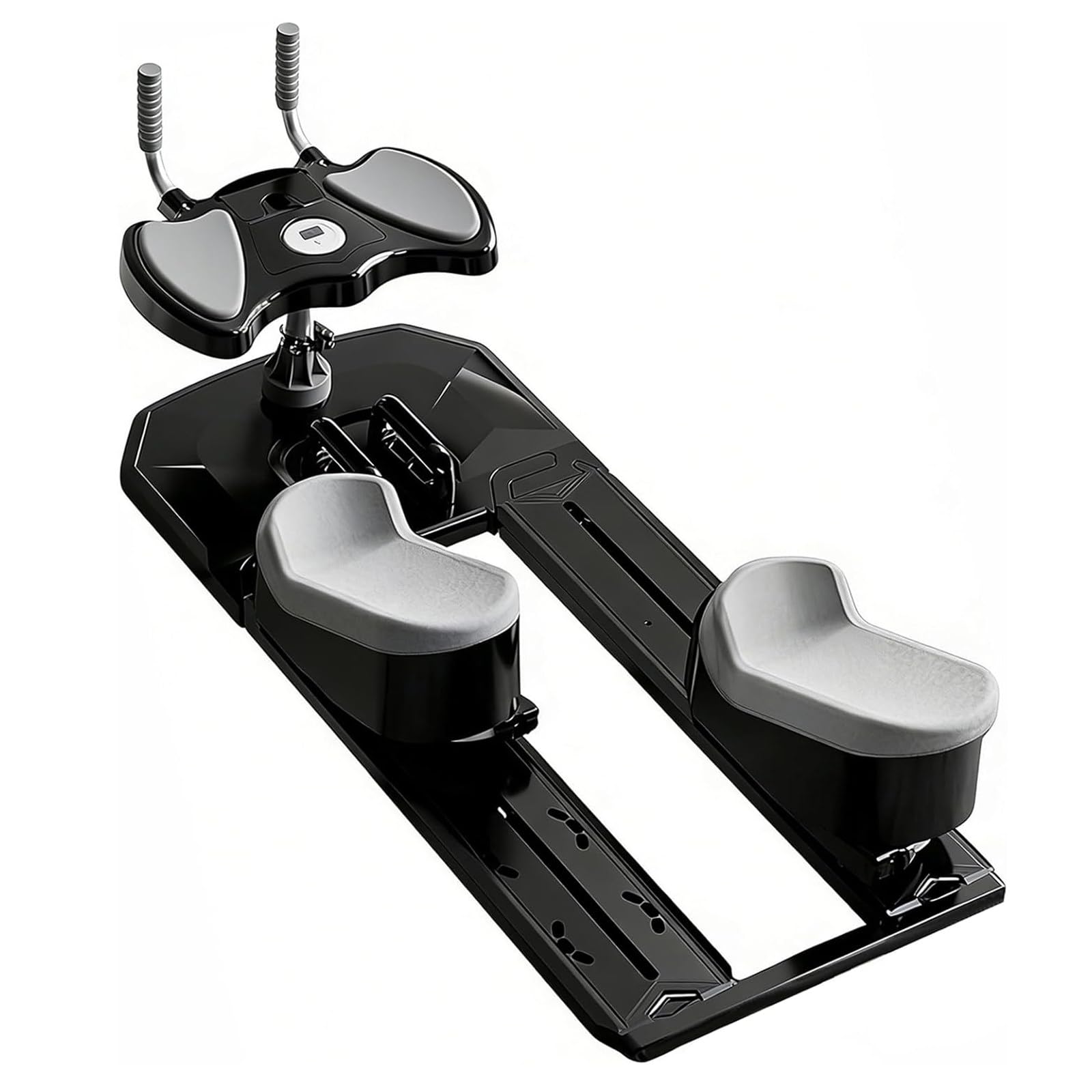 Entrenador abdominal 6 en 1 morado y negro con altura ajustable de 70 cm