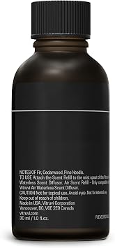 Forest Frost Scent Refill for Air Diffuser Woodsy Blend with Fir, Cedarwood & Pine Waterless Oil, 1 fl oz Crisp, Fresh Aroma for Calm & Clarity