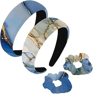 Juego de 4 diademas y diademas de spa de márm...