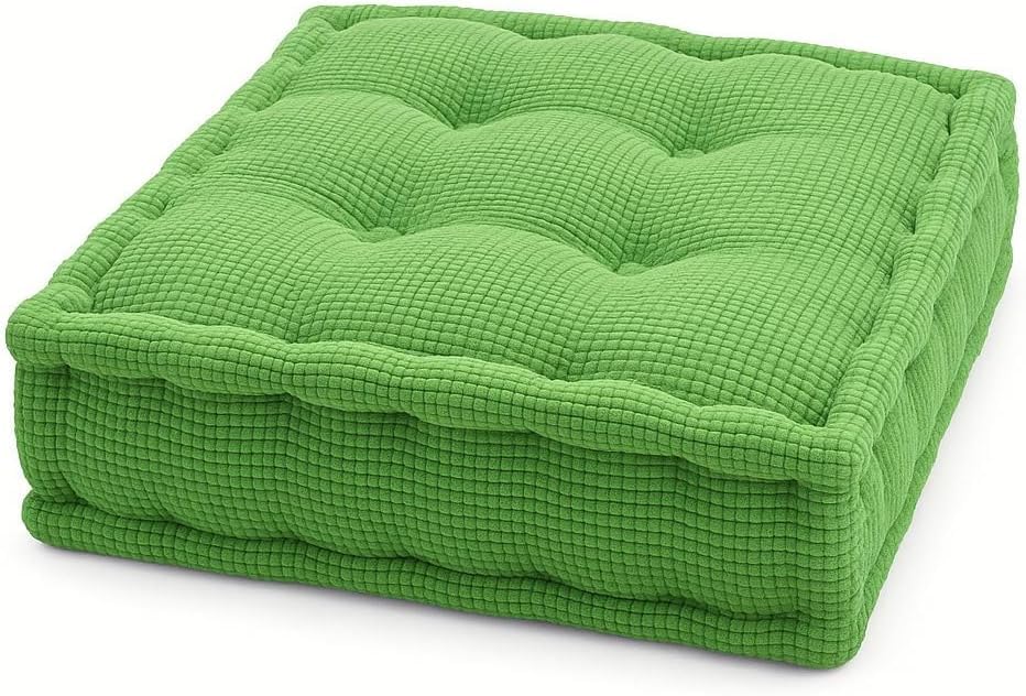 Pro Home Booster Cushion for Chair & Armchair – Thick Firm Support to Seat Riser Height for Elderly & Adults, Pressure Relief for Pregnancy, Recovery & Comfort, Washable Cover (Green (Tufted))