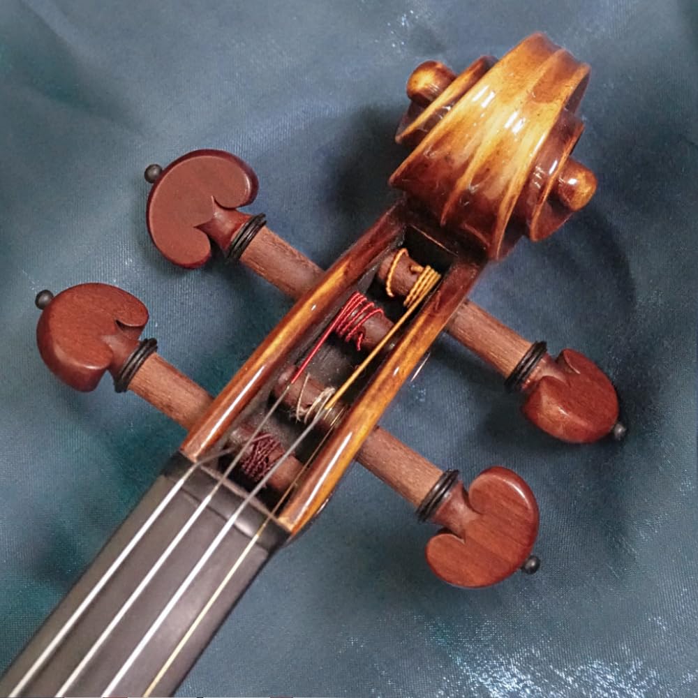 4/4 Violinensaiten, mittelgroßer synthetischer Kern, silberumsponnen D & G, Aluminiumumwicklung A, Gold E, satter Klang, verbesserte Brillanz (Basismodell Nylonsaiten)
