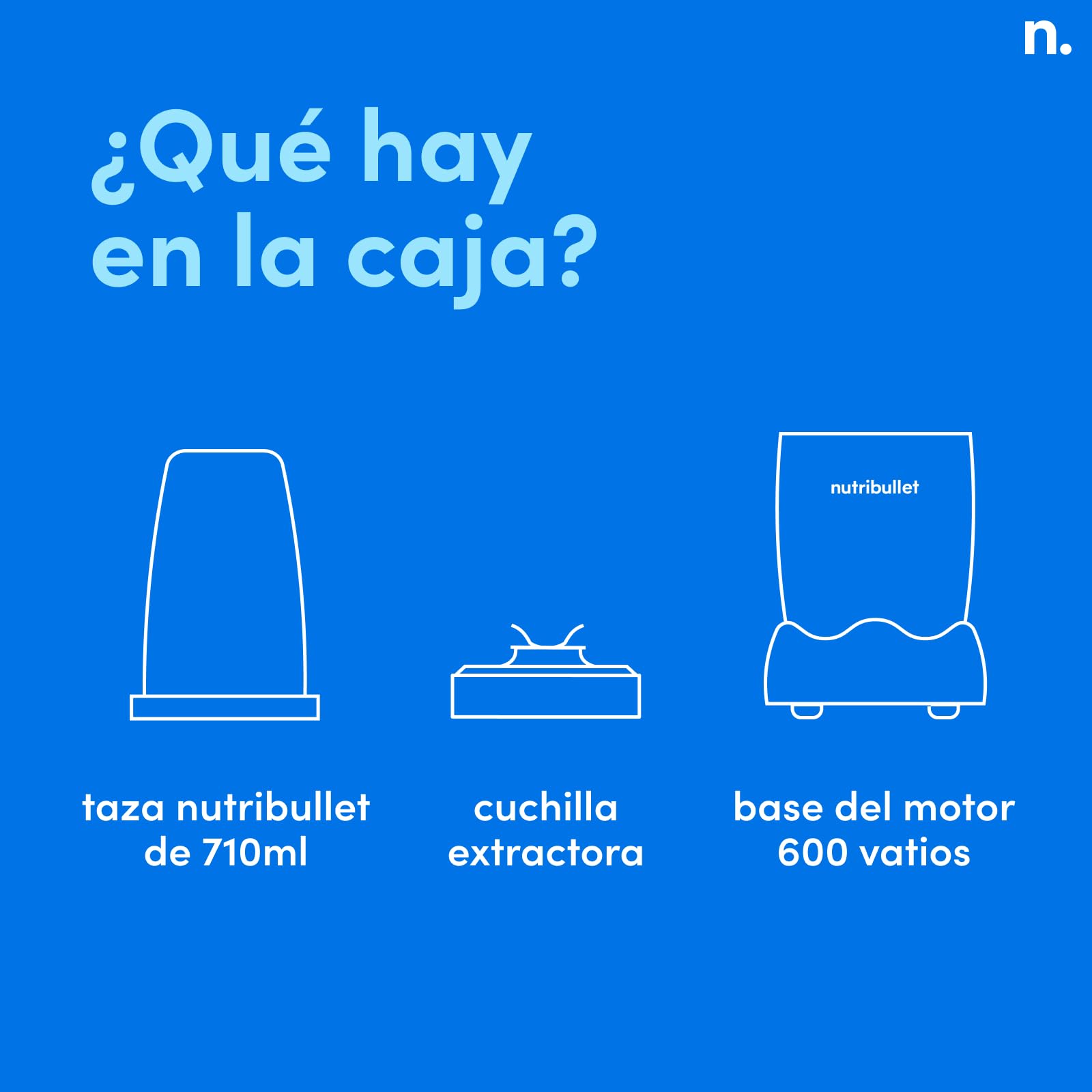 nutribullet Original 600, batidora personal, batidora multifuncional y licuadora, 600 W de potencia, NB603DG, Paquete Básico