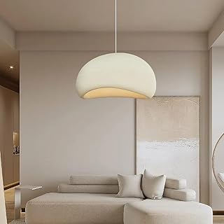 Glowave® Wabi Sabi 300mm White Resin Pendant Hanging Light Ceiling Lamp for Kitchen, Bedroom Hotels Cafes - Warm White (Ro... Price In India