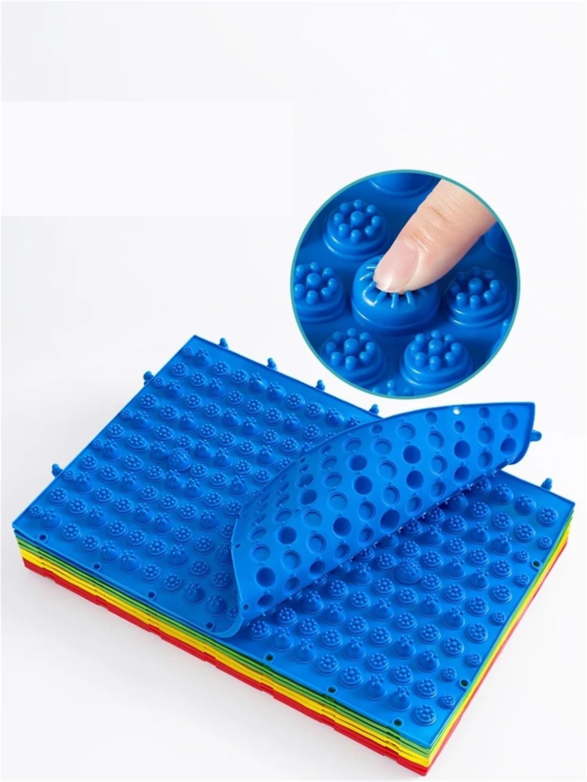 Akupressurmatte Fußmassage-Pad-Kissen – Yoga-Matte, Zehen-Druckplatten-Massagegerät | 6pcs random