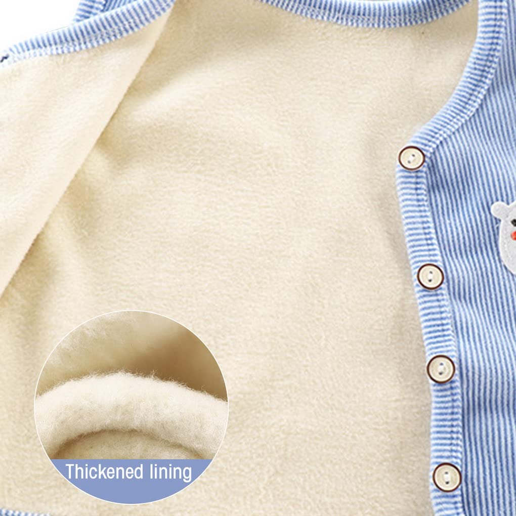 Gilet Unisex per Neonati e Bambini 0-5 Anni, 2 Pezzi Ragazzi Ragazze Gilet Capispalla Senza Maniche Carino Neonate Infanti Cartoon Giacca Autunno Gilet Caldo Cardigan Invernale