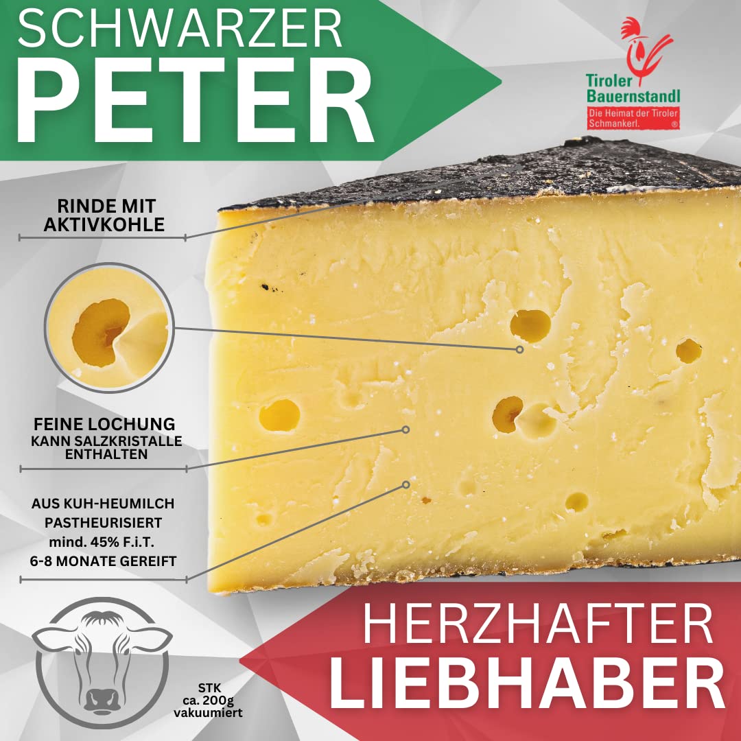 Tiroler Bauernstandl Bergkäse Variation Paket Käse [3 x 200g] Käse am Stück Käsefondue Set Käse Aufschnitt Schmelzkäse laktosefrei Käseplatte Käsefondue laktosefrei Raclette-Käse Pecorino Fondue Käse