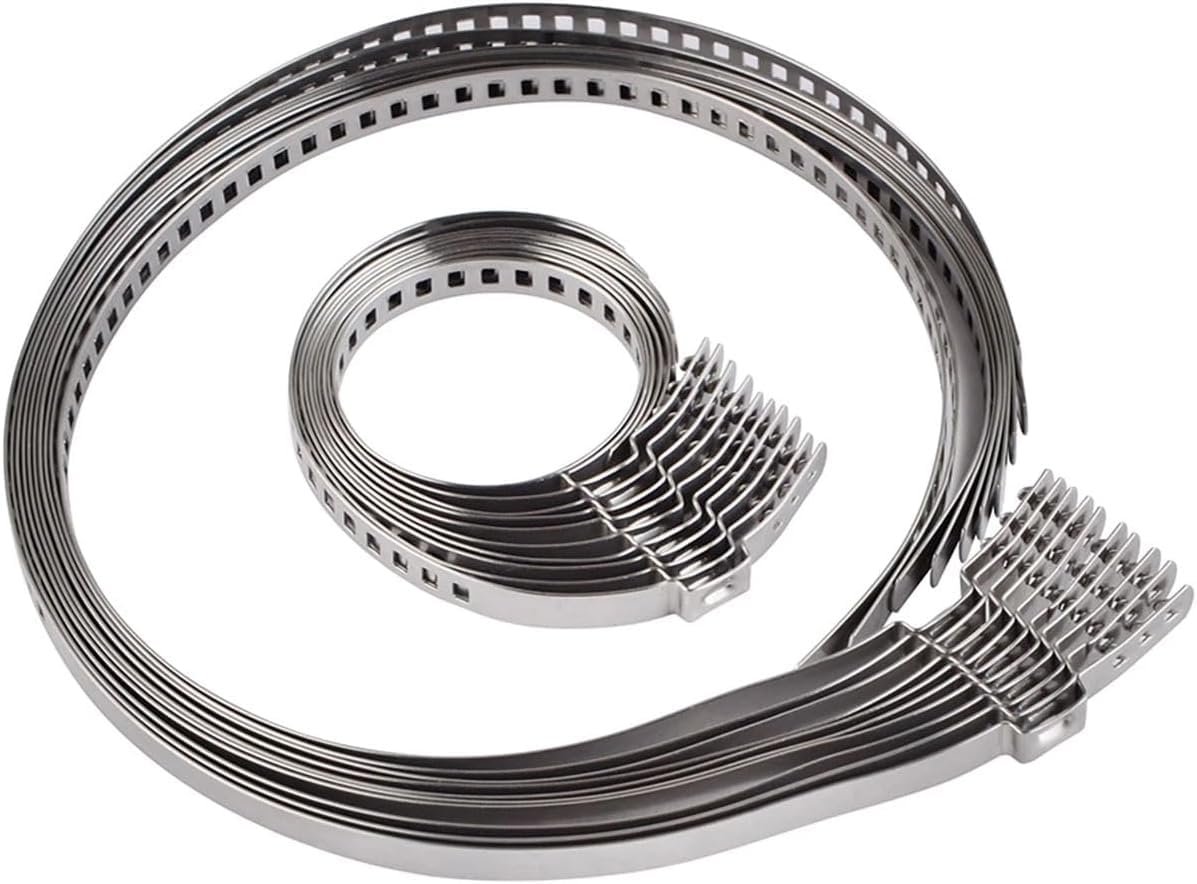 NIHUIFDPY 10 Pcs CV Joint Boot Crimp Clamp Kit, Universal Stainless Steel CV Axle Boot Band (5 Large 2.75-5.0" & 5 Small 1.25-1.62"), Adjustable Drive Shaft Ear Clamps for Car ATV Motorcycle-image-38