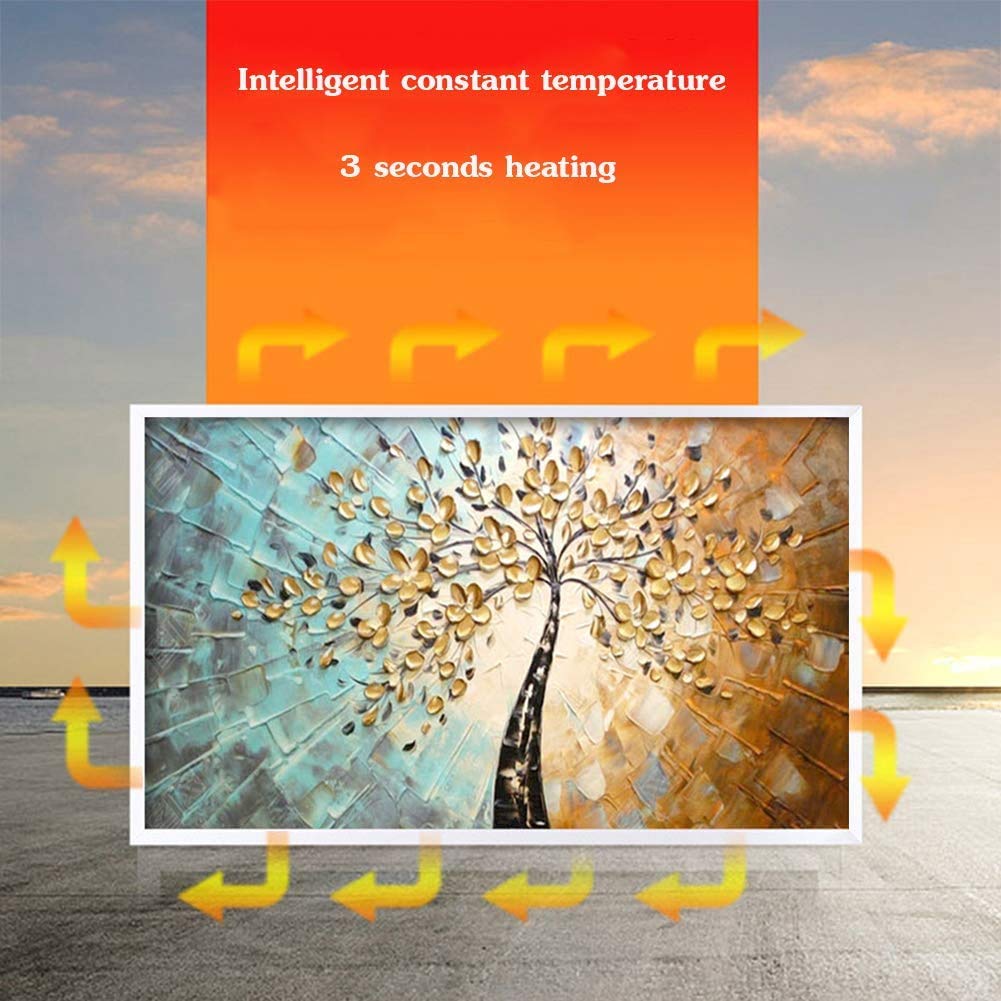 Mural de Chauffage des ménages Chauffe Panneau Infrarouge lointain, d'économie d'énergie et Protection de l'environnement Carbone Cristal Chauffage Intelligent, 100 * 60 cm, 500W,A