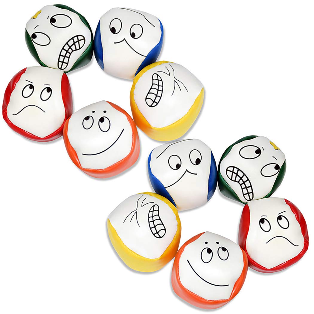 Joyibay Balles de Jonglage, 10PCS Balle De Jonglage pour Débutants Mini Balles de Jonglerie de Qualité, Créatif Jongler Ballon p