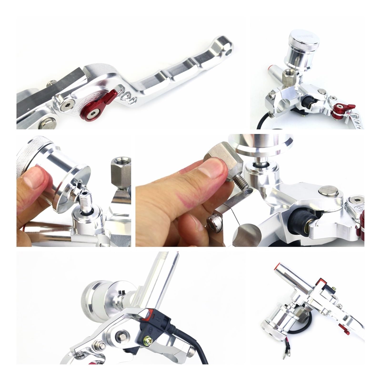 Palanca Cilindro Maestro Freno Motocicleta CNC 7/8 "22mm Bomba Bicicleta para Ya&maha para Kawa&Saki para Suzuki Palanca Embrague Hidráulico Disco Palancas Frenos