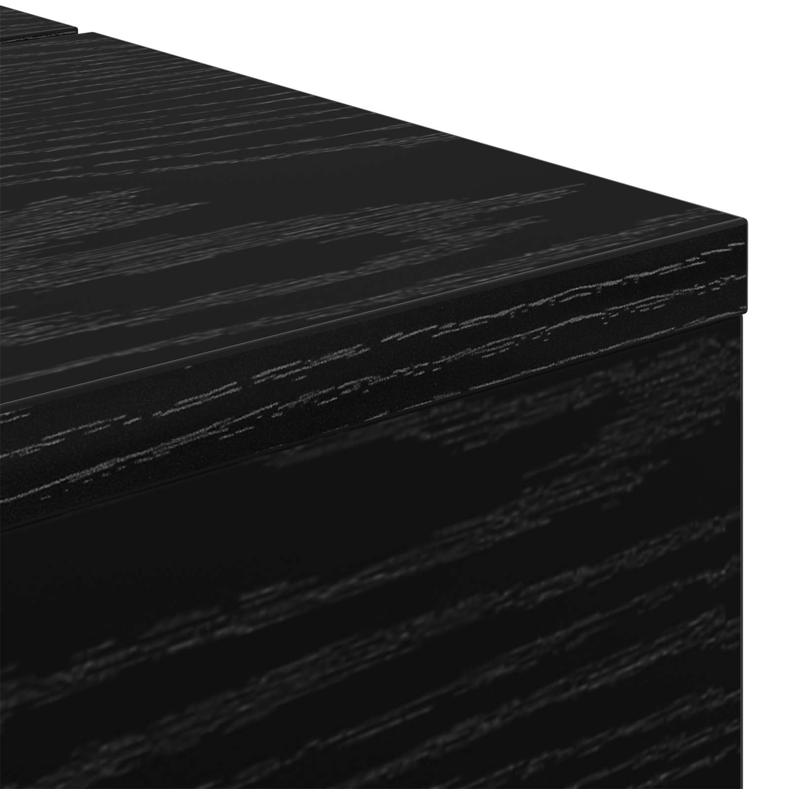 vidaXL Bureau de Studio Chêne Noir 152 x 40 x 19,5 cm, Bureau Moderne rectangulaire pour la Musique, l'enregistrement, et Les espaces créatifs, en Bois, Pratique