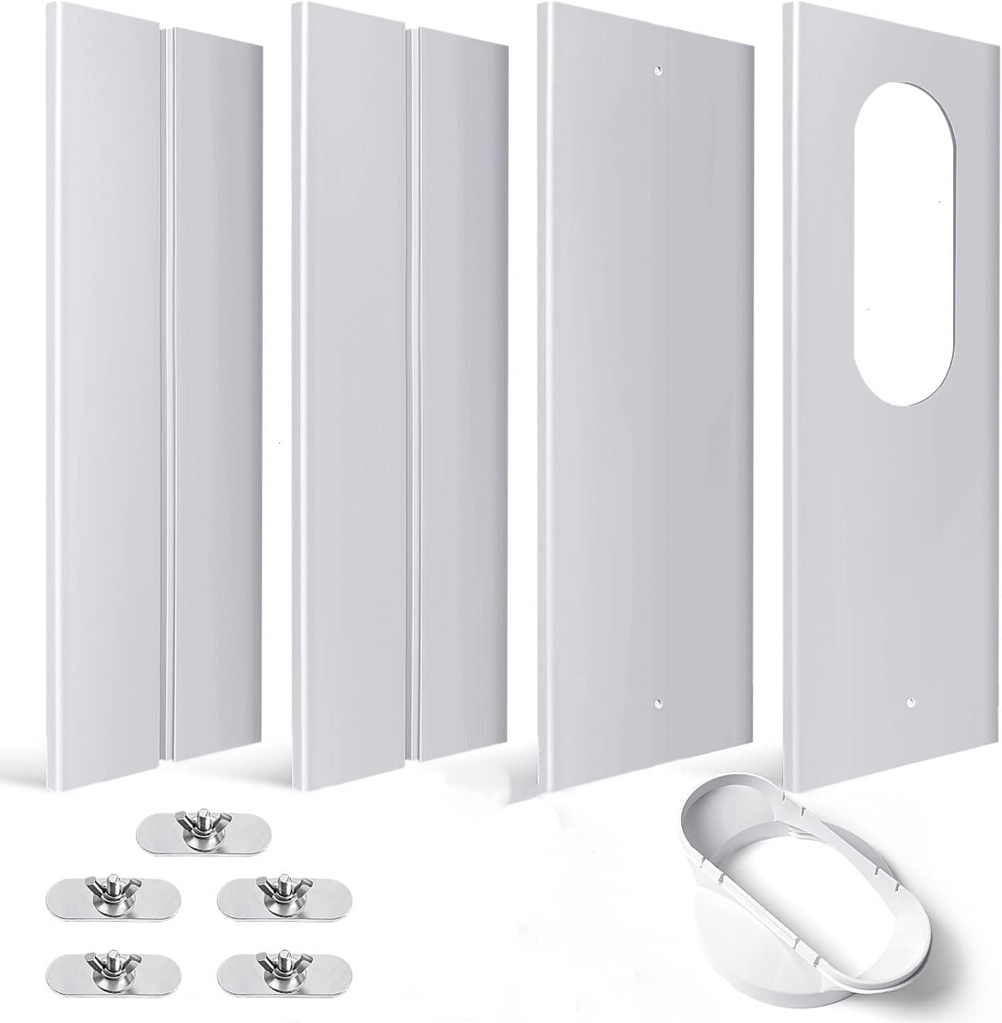 Kit de deslizamiento de ventana elástico,Kit de Sello de Ventana Universal para Aire Acondicionado Portátil,Manguera de escape con acoplador,Kit de ventilación de CA ajustable para ventanas correderas