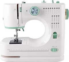 Twin Needles Sewing Machine, Double Needle and Double Thread, 16 Stitch Applications, Lightweight Household Electric Sewing Machine for beginners, with Foot Pedal, Light, Storage Drawer, Accessory Kit