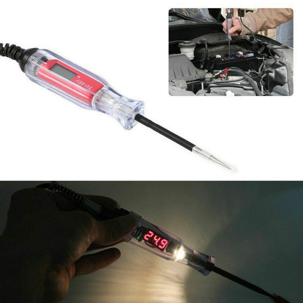 Affidabile tester tensione auto luce LED con LCD digitale e penna sonda resisten
