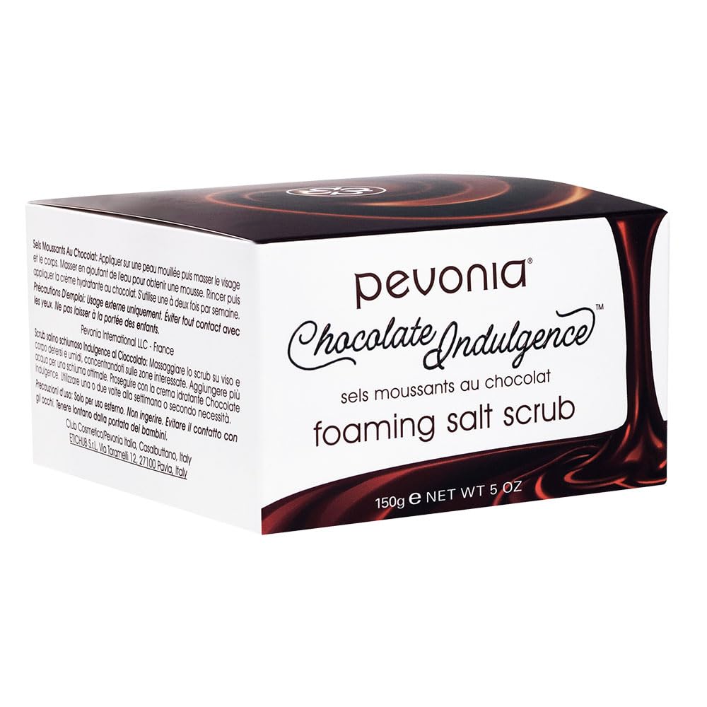 Pevonia Chocolate Indulgence Foaming Salt Scrub, 5 oz.