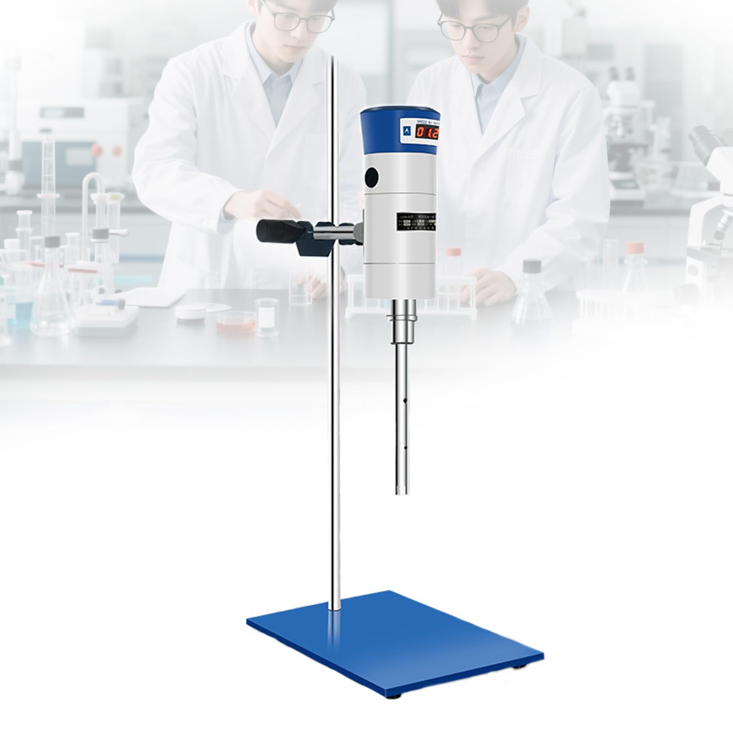 YXZQLOZ High-shear mixing, homogenizing, and emulsifying machine; digital laboratory dispersing ; stainless steel 28/36mm probe