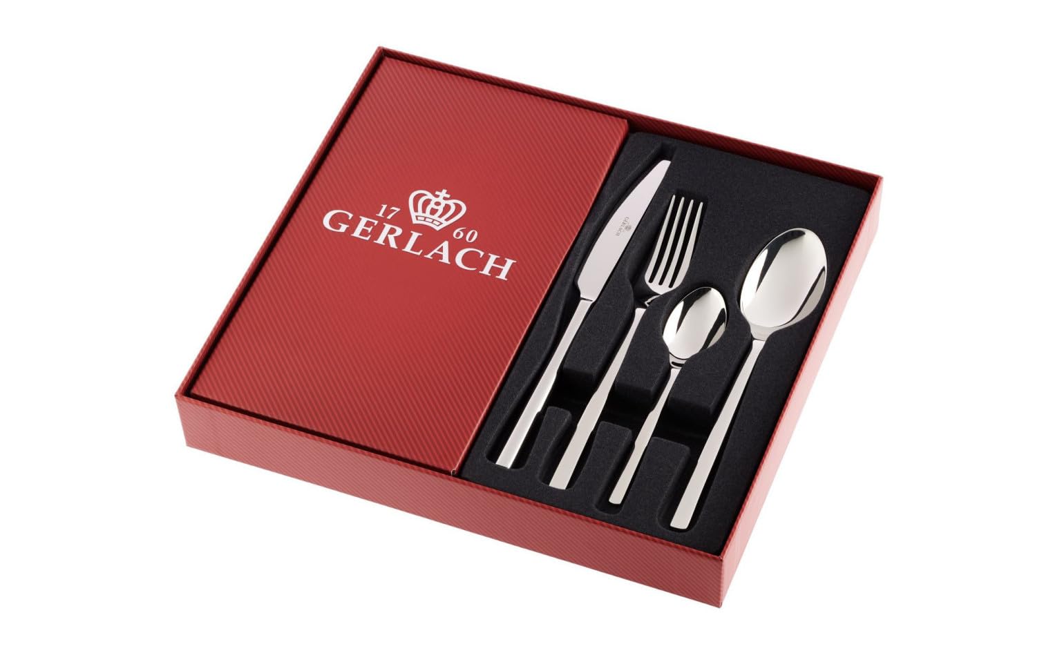 Gerlach Juego de cubiertos 1760 para 6 personas 30 piezas de acero inoxidable de alto brillo moderno