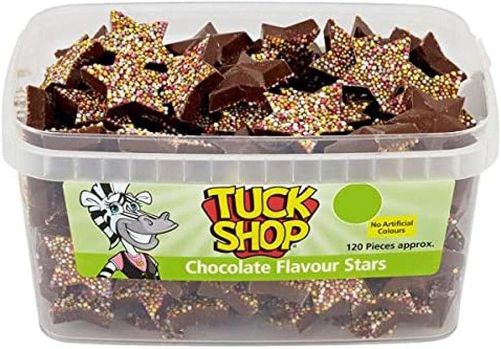 Tuck Shop Milk Chocolate Flavour Candy with Candy Topping - Choose Quantity (Full TUB 720g)