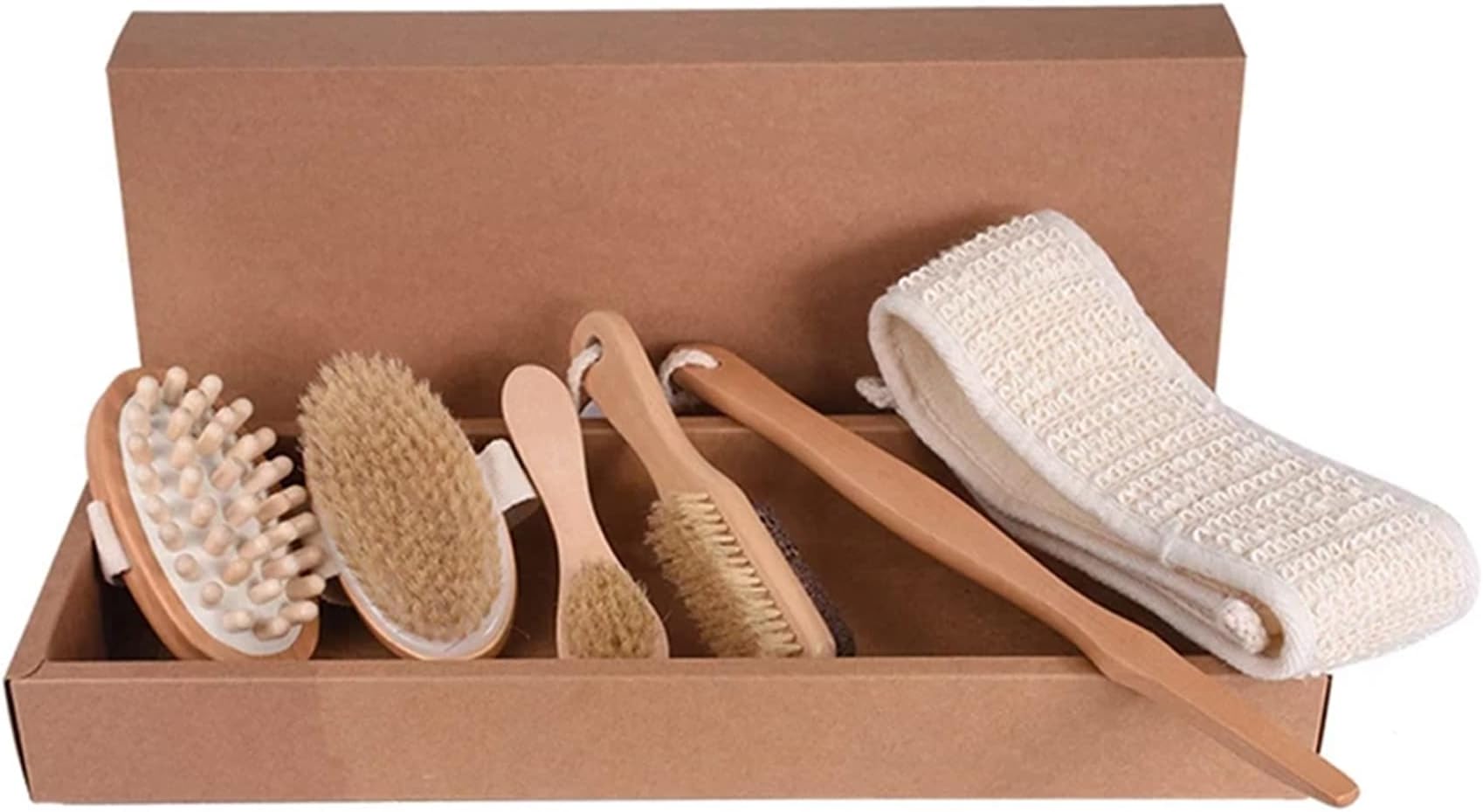 Set of 6 Bathroom Set, Bathtub Shower Brush Dry Cleaning Brush Set ...