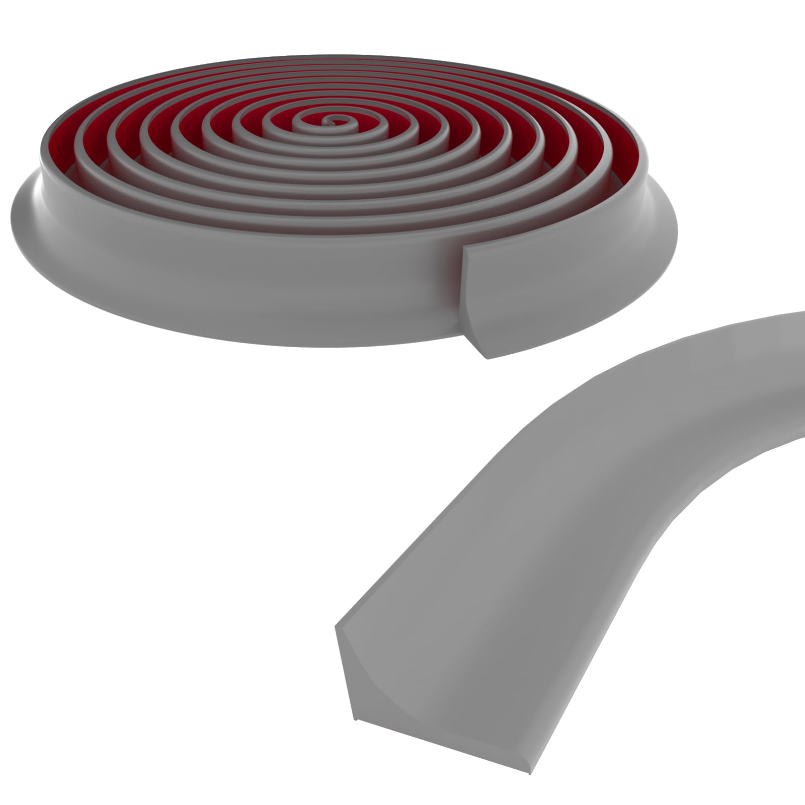 Collapsible Shower Threshold Water Dam Barrier, Bathtub Shower Splash Guard for Walk In Shower, Shower Dam Water Stopper, Shower Corner Water Guard for Tub Sink (2.5M/98In, Gray)