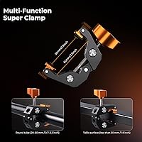 Vista 5 de K&F CONCEPT Kit de abrazadera de brazo mágico de 22 pulgadas, soporte de cámara de escritorio superior, brazo articulado largo de fricción