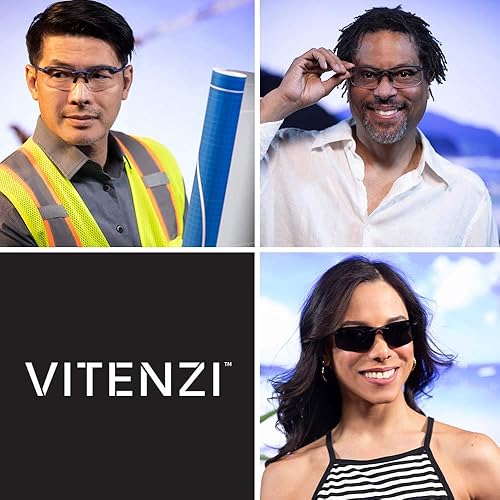 Miniatura 6 de VITENZI Gafas de seguridad bifocales con lectores envolventes para deporte, aumento de seguridad, protección de lectura, Monza