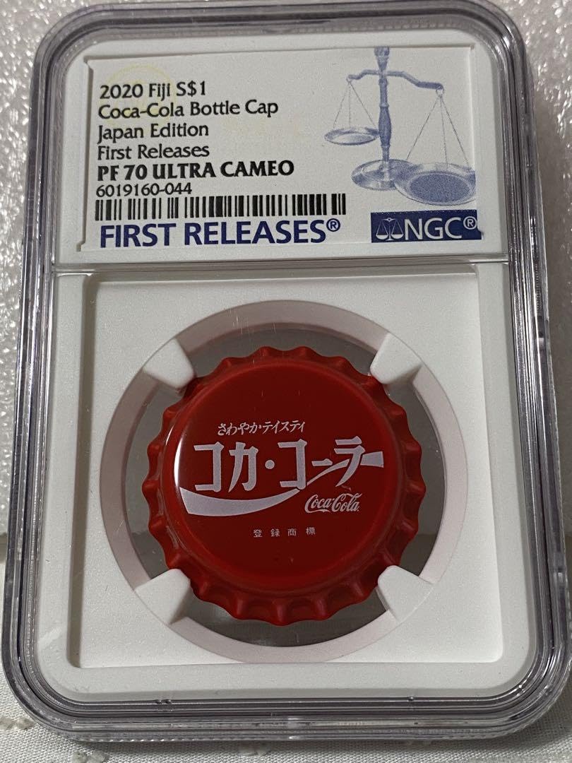 2020年　フィジー　コカ・コーラ　ボトルキャップ　ジャパンエディション　銀貨 2020年フィジーコカ・コーラボトルキャップジャパンエディション銀貨