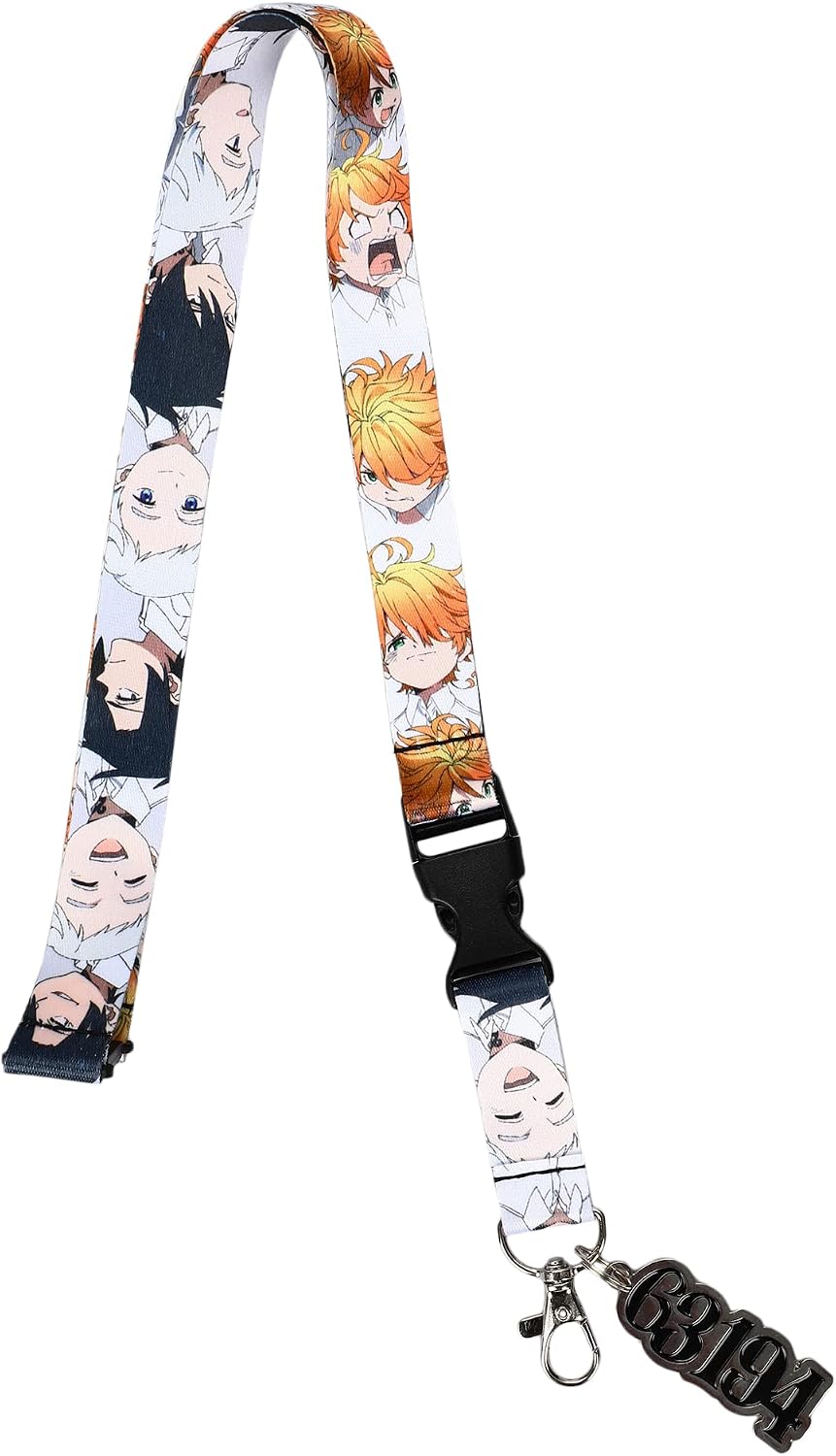Bioworld The Promised Neverland Lanyard with Clear ID Sleeve and Keychain