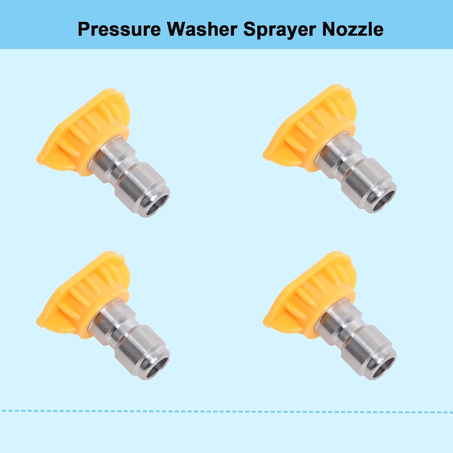 Podoy Pressure Washer Sprayer Nozzle Tip 1/4" Size 3.0, Yellow 15 Degree Stainless Steel for 1500 Psi, 2000 Psi & 2500 Psi Pressure Washer （Pack of 5） : Patio, Lawn & Garden