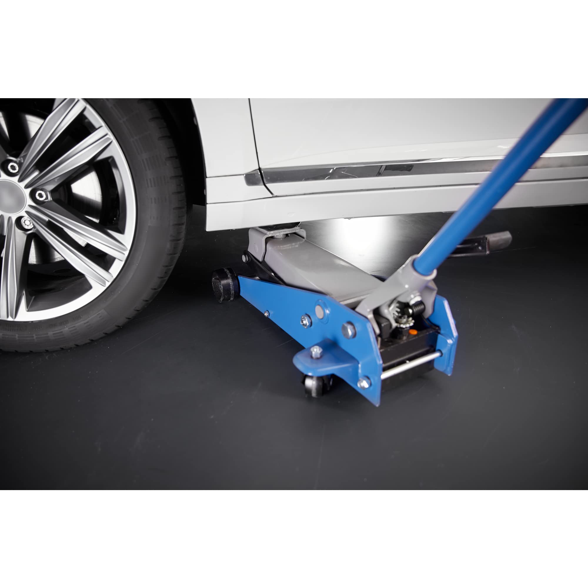 Cartrend Werkstatt Rangierwagenheber mit Quick-Lift, Hydraulik, bis zu 3 Tonnen Tragkraft, Hubhöhe von 145-500 mm, gefertigt aus Qualitätsstahl