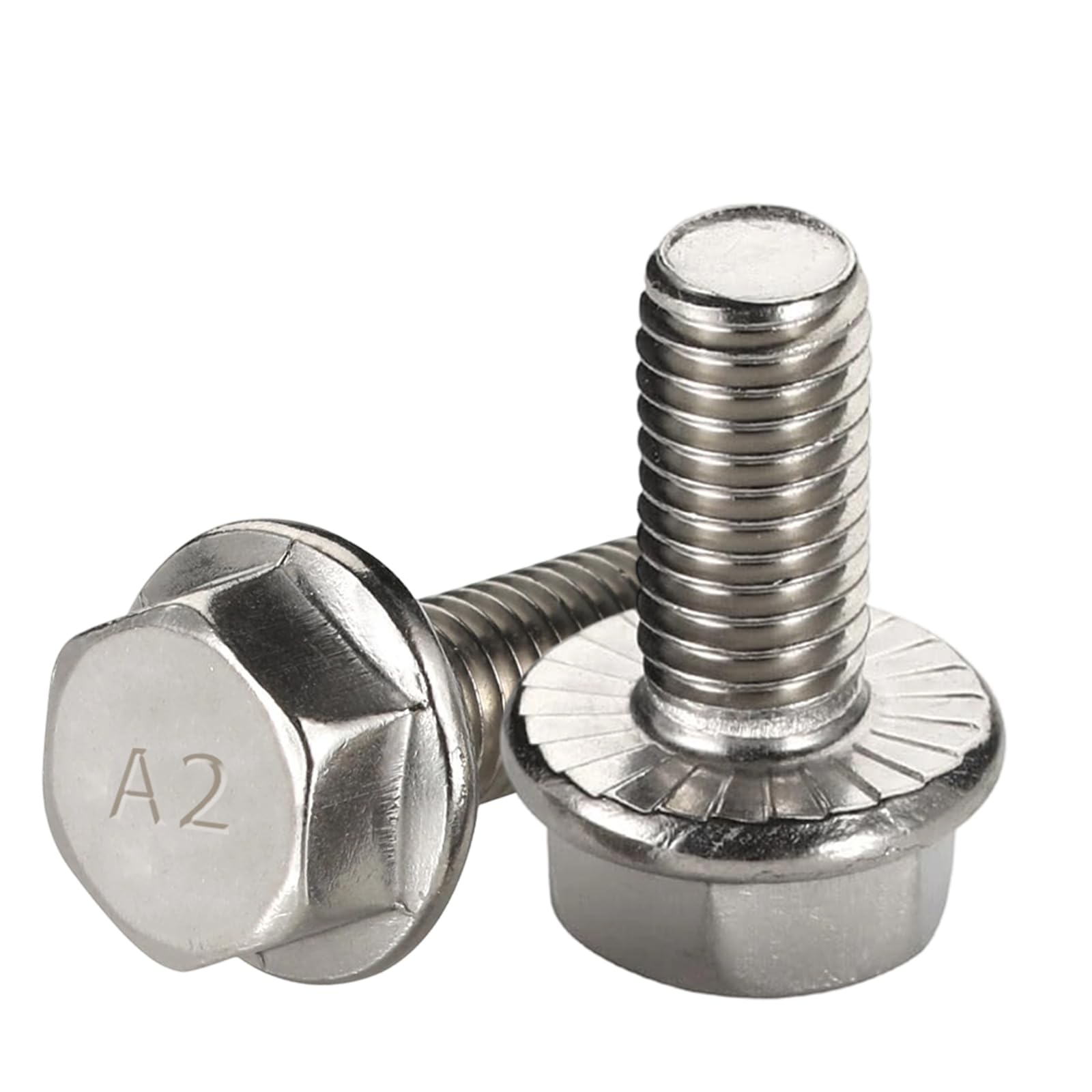 M6 X 16 Mm Hexagon Flange Bolts, Fully Threaded, 25 Pack