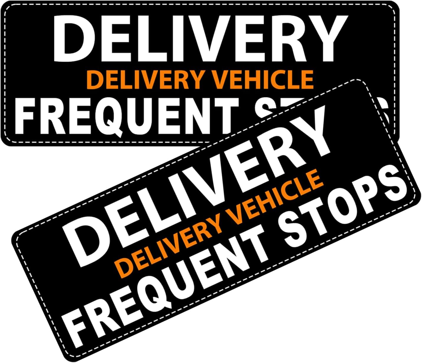 Delivery Driver Car Magnet - High Visibility Reflective Safety Magnet for Vehicle Doors & Bumpers - Strong Hold Magnetic, Weather-Resistant, Easy to Apply (3 BLACKWHITE)